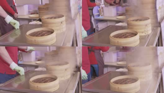 日本市场的中国蒸菜高清在线视频素材下载