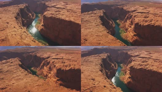 空中俯瞰科罗拉多河和格伦峡谷高清在线视频素材下载