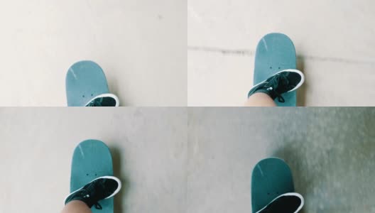 十几岁的男孩在滑板公园玩滑板高清在线视频素材下载
