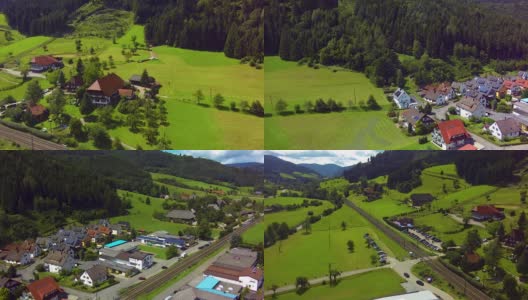 德国Gutach村鸟瞰图高清在线视频素材下载