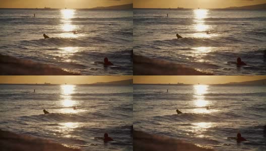 日落时的冲浪者116高清在线视频素材下载