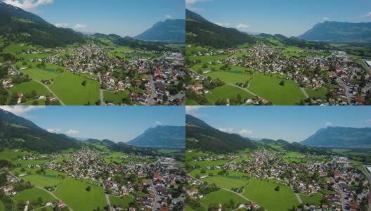 俯瞰瑞士阿兹莫斯沃特城高清在线视频素材下载