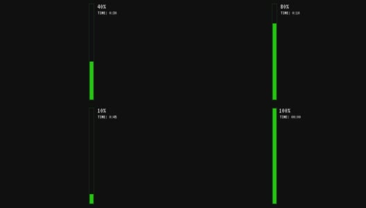垂直加载绿色条上的黑色背景高清在线视频素材下载