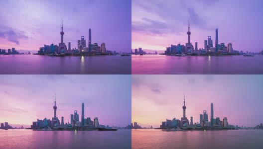 上海天际线日出高清在线视频素材下载