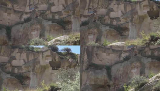 高清fooage。鸽子住在岩石里。关闭了。手持相机高清在线视频素材下载