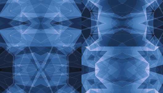 抽象对称蓝色多边形形状网云动画背景新质量动态技术运动彩色视频素材高清在线视频素材下载