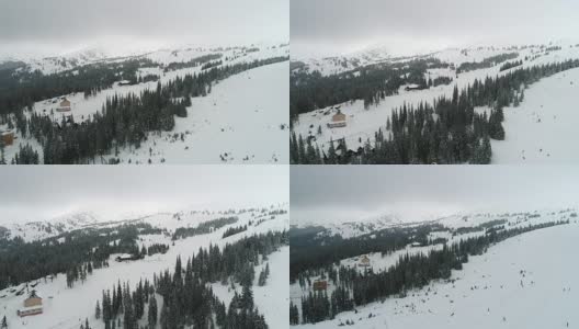 飞越高山滑雪场高清在线视频素材下载