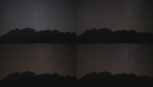 随着时间的推移，惊人的星迹在Doi Luang Chiang岛的晚上高清在线视频素材下载