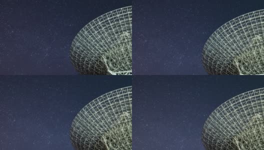 夜间观测天空的T/L TU射电望远镜高清在线视频素材下载