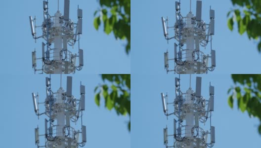 5G移动电话基站塔高清在线视频素材下载