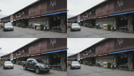 荣雅巷Sakae Krang步行街老市场在乌泰他尼，泰国高清在线视频素材下载