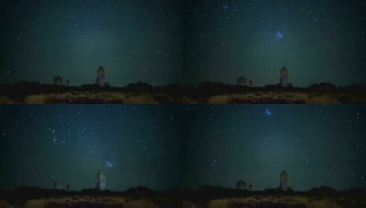 一颗真正的星落在天文观测站观测太空恒星高清在线视频素材下载