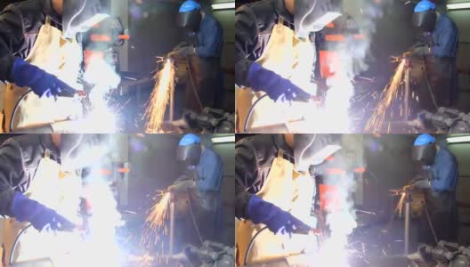 金属工业中的钢铁工人高清在线视频素材下载
