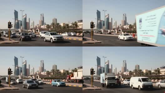 科威特的阿拉伯海湾街高清在线视频素材下载