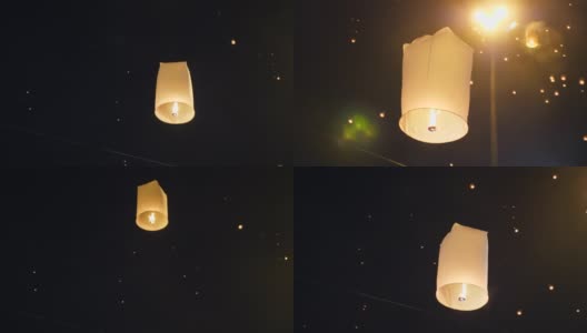 泰国彝蓬节的灯笼高清在线视频素材下载