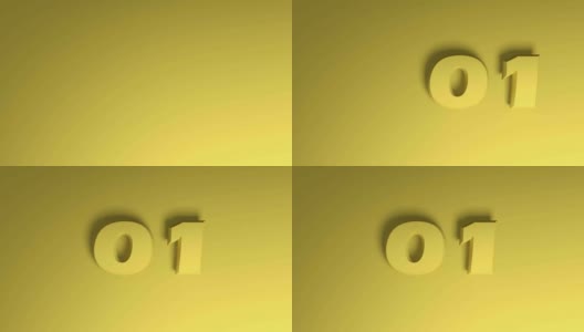 01黄色书写传递黄色背景- 3D渲染视频剪辑高清在线视频素材下载