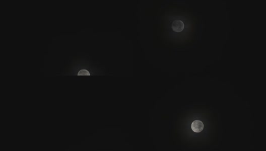 月亮时间延时，4K时间延时;从左上角移动到右下角被移动的云覆盖。高清在线视频素材下载