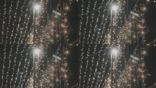 新年庆祝装饰品，圣诞彩灯高清在线视频素材下载