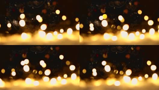 模糊的圣诞灯光背景高清在线视频素材下载