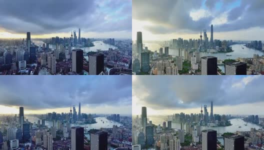 4K:上海天际线，中国高清在线视频素材下载