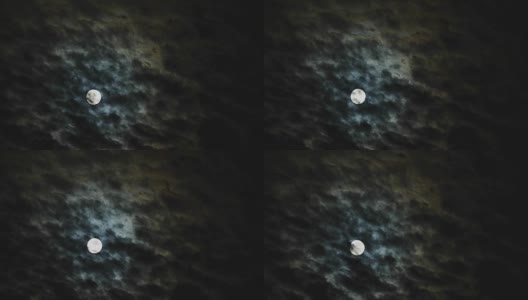 满月和流云高清在线视频素材下载