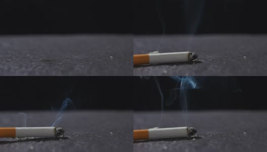 慢镜头中，香烟掉在地板上高清在线视频素材下载