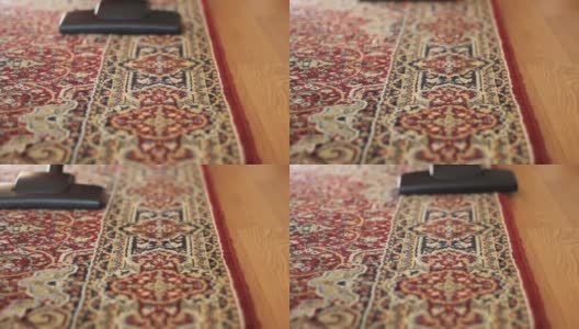 吸尘彩色的地毯高清在线视频素材下载
