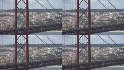 美丽的夏日，4月25日里斯本大桥的美景高清在线视频素材下载