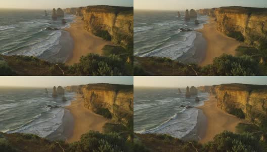 美丽的日落在十二使徒在澳大利亚的夏天高清在线视频素材下载