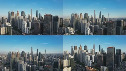 引人注目的城市景观的倾斜视图高清在线视频素材下载