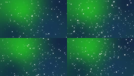 闪闪发光的白光粒子移动跨越蓝绿色梯度背景高清在线视频素材下载