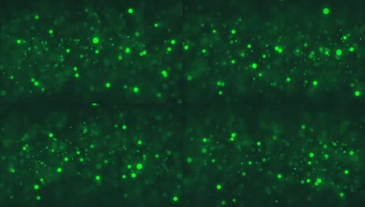 4k绿色抽象散景粒子背景。30秒无缝循环。有另一个颜色。检查我的页面高清在线视频素材下载