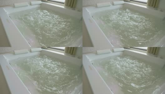 在漩涡按摩浴缸高清在线视频素材下载