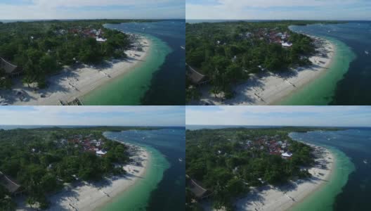 菲律宾宿务岛的马拉帕斯夸岛。苏禄海船和美丽的Bounty海滩，海景与船的背景高清在线视频素材下载