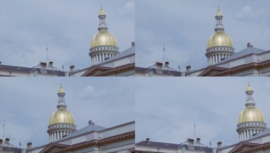 新泽西州特伦顿的州议会大厦高清在线视频素材下载
