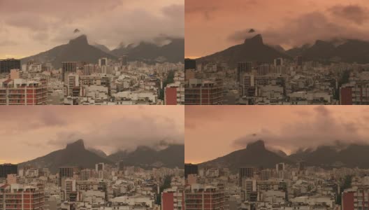 伊帕内玛云在巴西里约热内卢的时间流逝高清在线视频素材下载