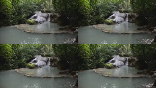 瀑布瀑布般流动的小溪高清在线视频素材下载