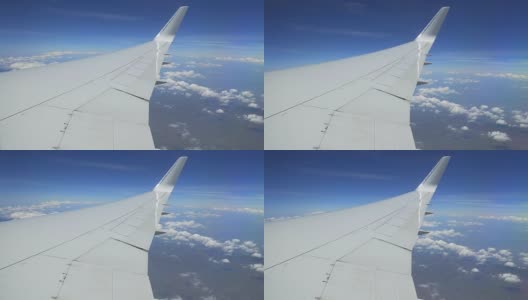 在飞行过程中从飞机窗口看到的景色高清在线视频素材下载