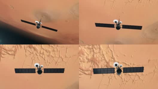 空间的研究。火星附近轨道卫星高清在线视频素材下载