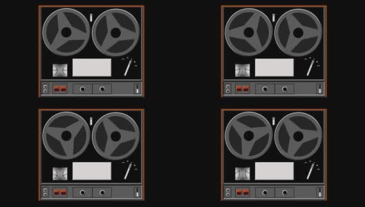 卷轴磁带录音机动画图形高清在线视频素材下载