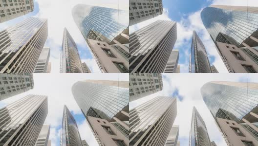 延时:旧金山城市景观办公室摩天大楼背景高清在线视频素材下载