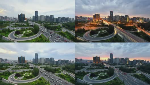 4K:北京城市景观和现代城市交通，中国高清在线视频素材下载