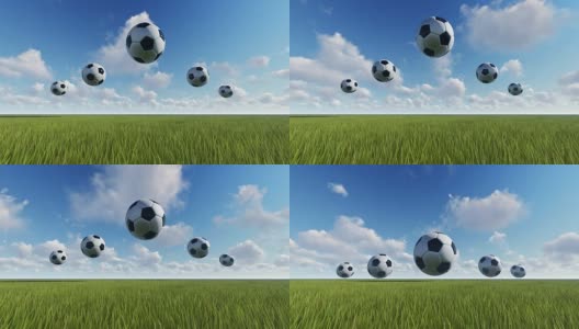 Soccer Balls in Daylight高清在线视频素材下载