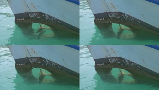 渔船螺旋桨高清在线视频素材下载