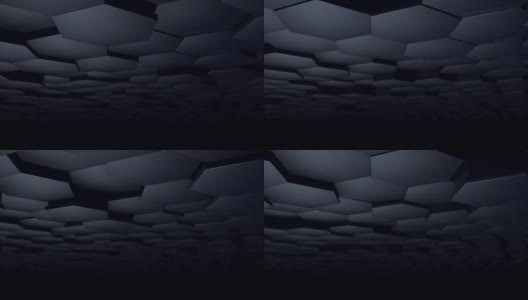 数字六边形抽象背景暗黑色调高清在线视频素材下载