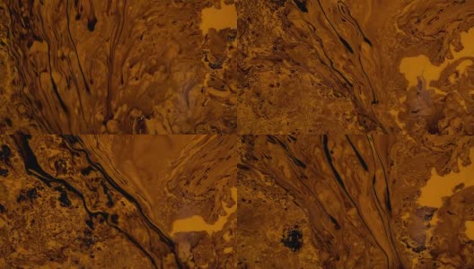 铁磁流体用黄色液体绘制出惊人的图画高清在线视频素材下载