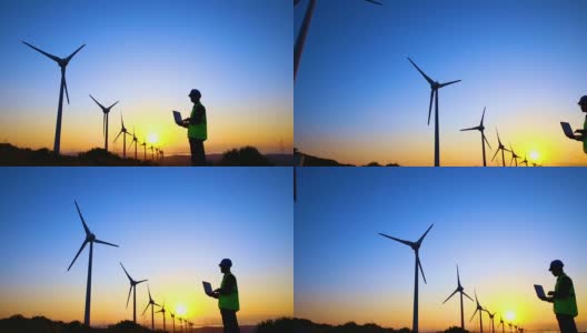 风力涡轮机工程师高清在线视频素材下载
