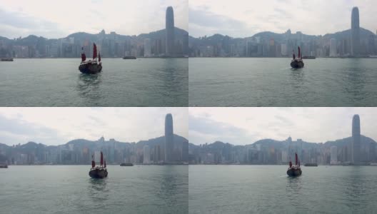 香港码头，维多利亚港，帆船码头，九龙观景高清在线视频素材下载