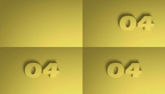04黄色书写传递黄色背景- 3D渲染视频剪辑高清在线视频素材下载