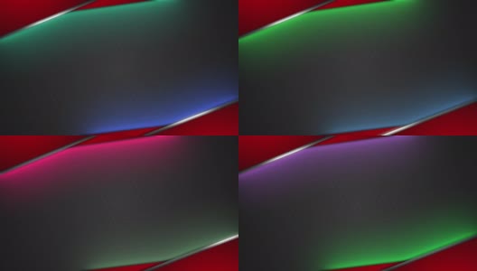 彩色霓虹灯发光的光框架炽热的摆动循环运动的抽象背景高清在线视频素材下载